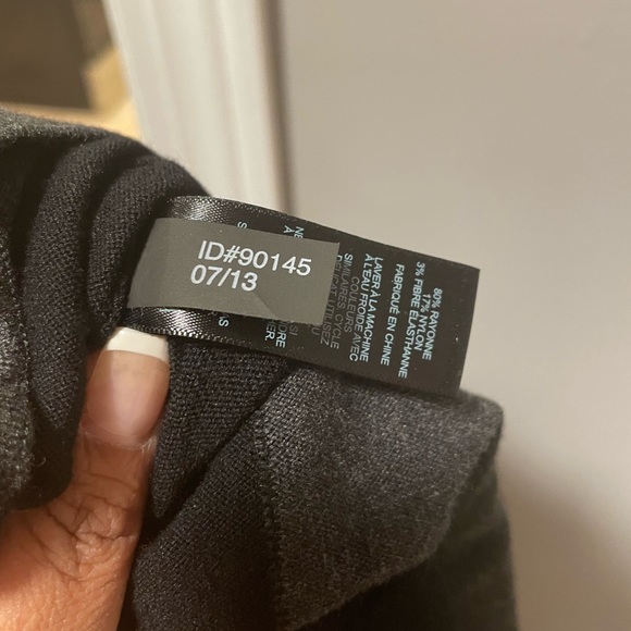 Express black and gray color block, slight turtleneck sweater dress - Picture 6 of 9